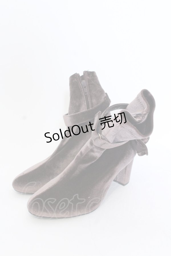 画像1: axes femme / ストレッチリボンブーツ L ブラウン O-25-05-30-024-AX-SH-IG-ZT-K001 (1)