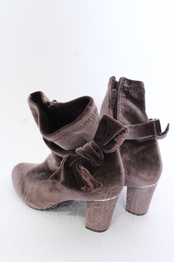 画像2: axes femme / ストレッチリボンブーツ L ブラウン O-25-05-30-024-AX-SH-IG-ZT-K001 (2)