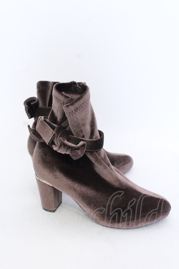 画像4: axes femme / ストレッチリボンブーツ L ブラウン O-25-05-30-024-AX-SH-IG-ZT-K001 (4)