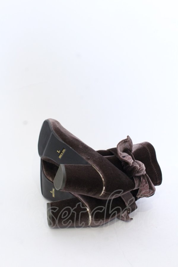 画像7: axes femme / ストレッチリボンブーツ L ブラウン O-25-05-30-024-AX-SH-IG-ZT-K001 (7)