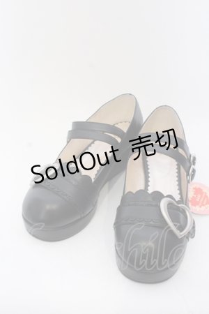 画像: BABY,THE STARS SHINE BRIGHT / ハートバックルシューズ L クロ O-25-05-30-026-BA-SH-OW-ZT-K002