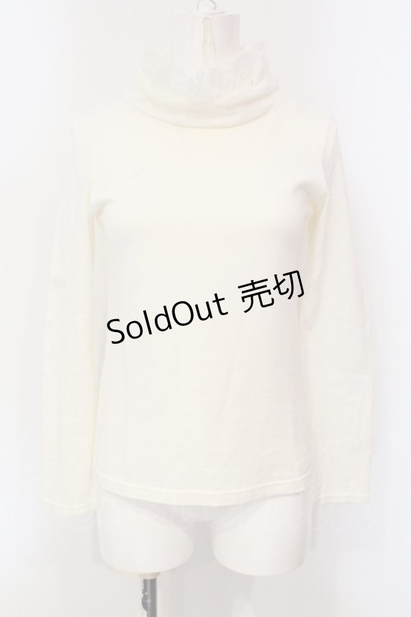 画像1: Ph Blue / レースカラーカットソー  アイボリー O-25-05-31-033-LO-TO-OW-OS (1)