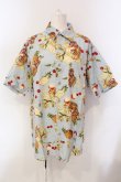 画像1: Karl Helmut / フルーツバスケット柄シャツ L サックス O-25-05-31-041-EL-BL-OW-OS (1)