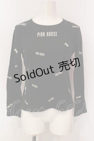 画像: PINK HOUSE / ロゴプリントカットソー M クロ O-25-05-31-045-LO-TO-OW-OS
