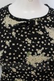 画像2: PINK HOUSE / ライラック柄長袖Tシャツ M クロ O-25-05-31-046-LO-TS-OW-ZT374 (2)