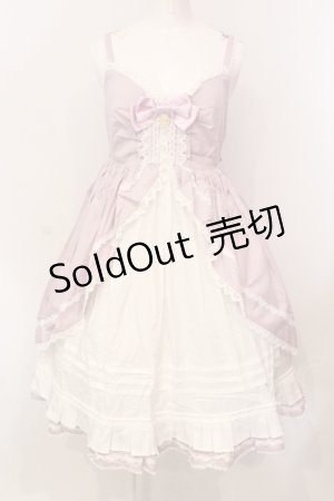 画像: ALICE and the PIRATES / タックフリルベビードールジャンパースカート  ラベンダー×オフシロ O-25-05-31-054-PA-OP-OW-OS