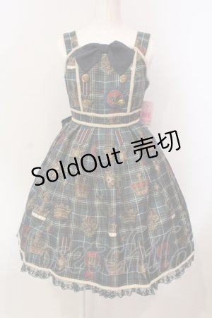 画像: Angelic Pretty / Antique Crownジャンパースカート  グリーン O-25-05-31-057-AP-OP-OW-OS