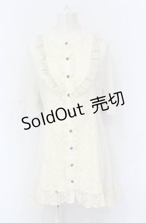 画像: axes femme / バラレースチュニックブラウス F キナリ O-25-05-31-1005-AX-BL-OW-OS