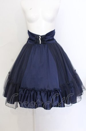 画像: axes femme kawaii / コルセット風ティアードスカート M ネイビー O-25-05-31-1043-AX-SK-OW-OS