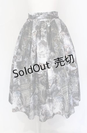 画像: axes femme NOSTALGIE / 天使柄ジャガードロングスカート F クロ O-25-05-31-1053-AX-SK-OW-OS