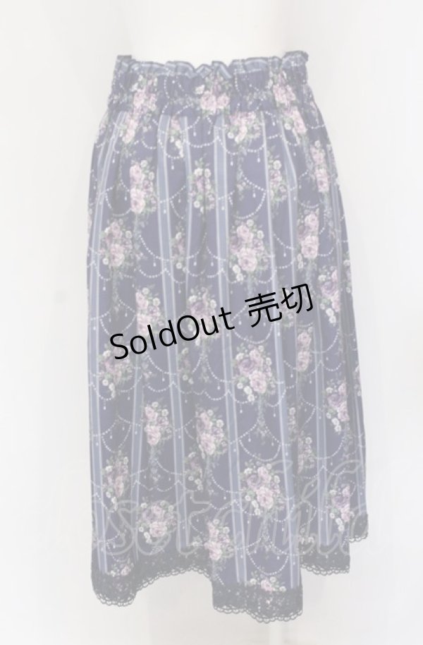 画像2: axes femme / バックティアードスカート M ネイビー O-25-05-31-1065-AX-SK-OW-ZT460 (2)