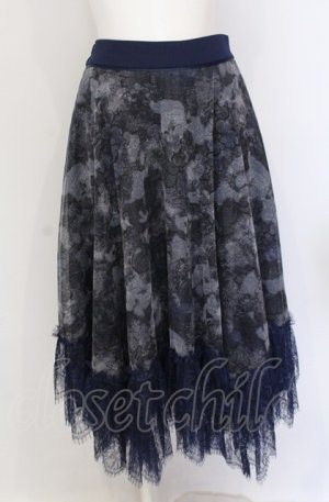 画像: axes femme NOSTALGIE / チュールイレヘムスカート M ネイビー O-25-05-31-1066-AX-SK-OW-OS