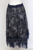 画像2: axes femme NOSTALGIE / チュールイレヘムスカート M ネイビー O-25-05-31-1066-AX-SK-OW-OS (2)