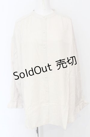 画像: axes femme POETIQUE / シャツチュニック M ベージュ O-25-05-31-1069-AX-TO-OW-OS