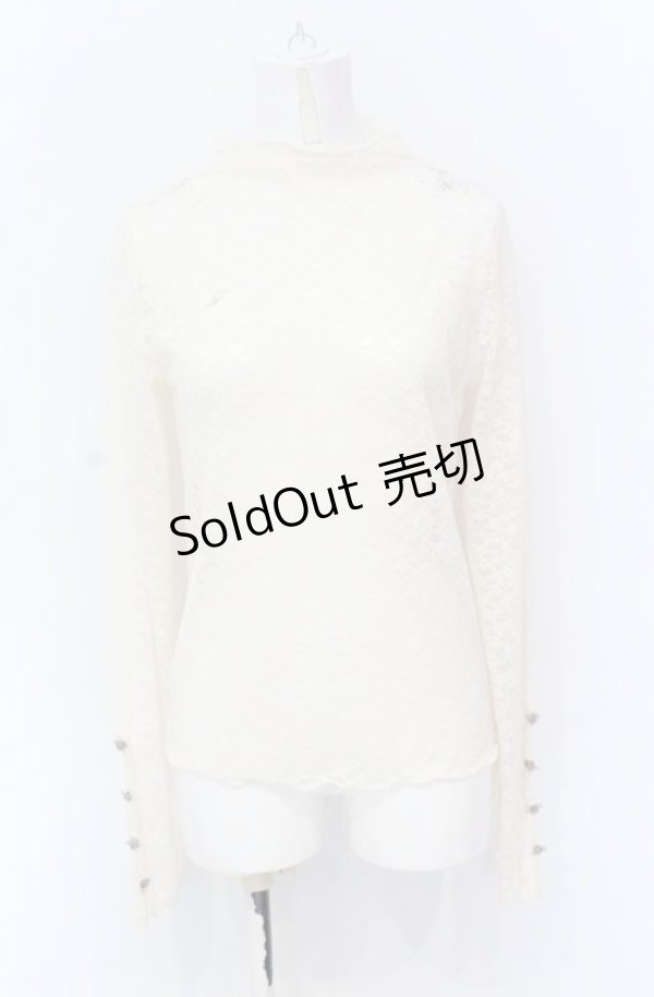 画像1: axes femme / プチローズレーストップス F クリーム O-25-05-31-1007-AX-TO-OW-OS (1)