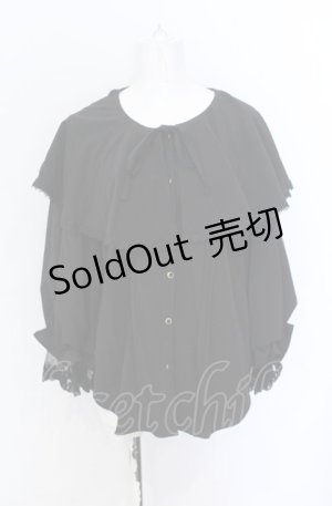 画像: axes femme POETIQUE / ビッグフリルカラーブラウス M クロ O-25-05-31-1073-AX-BL-OW-OS