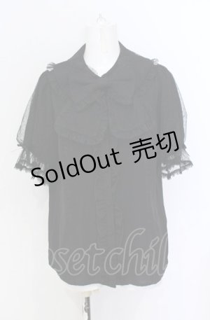 画像: axes femme kawaii / ロマンティックフリルブラウス M クロ O-25-05-31-1074-AX-BL-OW-OS