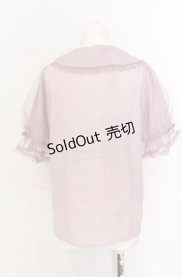 画像2: axes femme kawaii / ロマンティックフリルブラウス M ピンク O-25-05-31-1078-AX-BL-OW-OS (2)