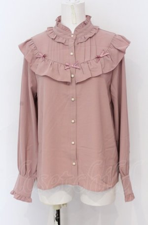 画像: axes femme kawaii / プティリボンブラウス M ピンク O-25-05-31-1080-AX-BL-OW-OS