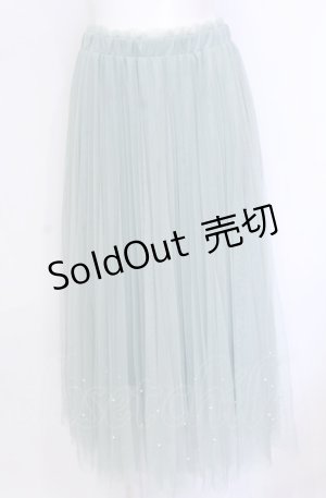 画像: axes femme POETIQUE / パールデザインチュールスカート M グリーン O-25-05-31-1094-AX-BL-OW-OS