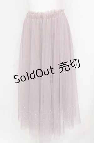 画像: axes femme POETIQUE / パールデザインチュールスカート M ピンク O-25-05-31-1095-AX-BL-OW-ZT279