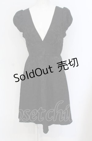 画像: axes femme POETIQUE / フラワージャカードワンピース M クロ O-25-05-31-1096-AX-OP-OW-OS