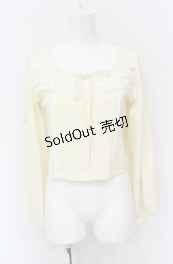 画像1: axes femme POETIQUE / レースデザインカットプルオーバー M イエロー O-25-05-31-1009-AX-TO-OW-OS (1)