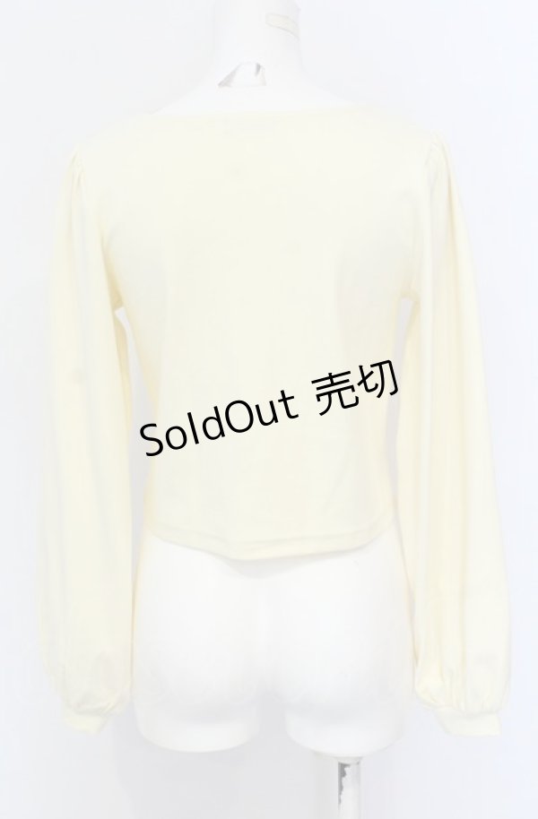 画像2: axes femme POETIQUE / レースデザインカットプルオーバー M イエロー O-25-05-31-1009-AX-TO-OW-OS (2)