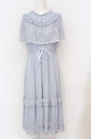 画像: axes femme / ヴィンテージ風サマードレス F ブルー O-25-05-31-1103-AX-OP-OW-OS