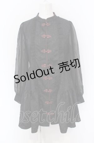画像: axes femme POETIQUE / チャイナティアードミニワンピース M クロ O-25-05-31-1106-AX-OP-OW-OS