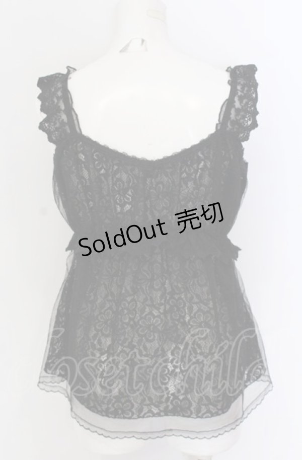 画像2: axes femme / チュール重ね２ＷＡＹビスチェ  クロ O-25-05-31-1117-AX-TO-OW-OS (2)