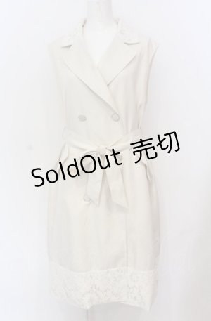 画像: axes femme / レース使トレンチ風ロングジレ M キナリ O-25-05-31-1118-AX-TO-OW-OS