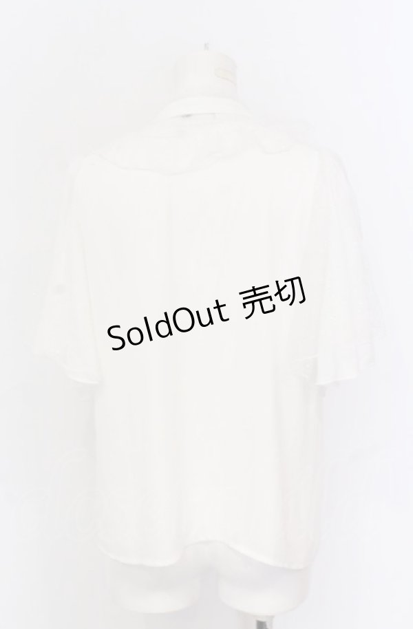画像3: axes femme kawaii / ビジューリボンブローチ付ブラウス M シロ O-25-05-31-1124-AX-BL-OW-OS (3)