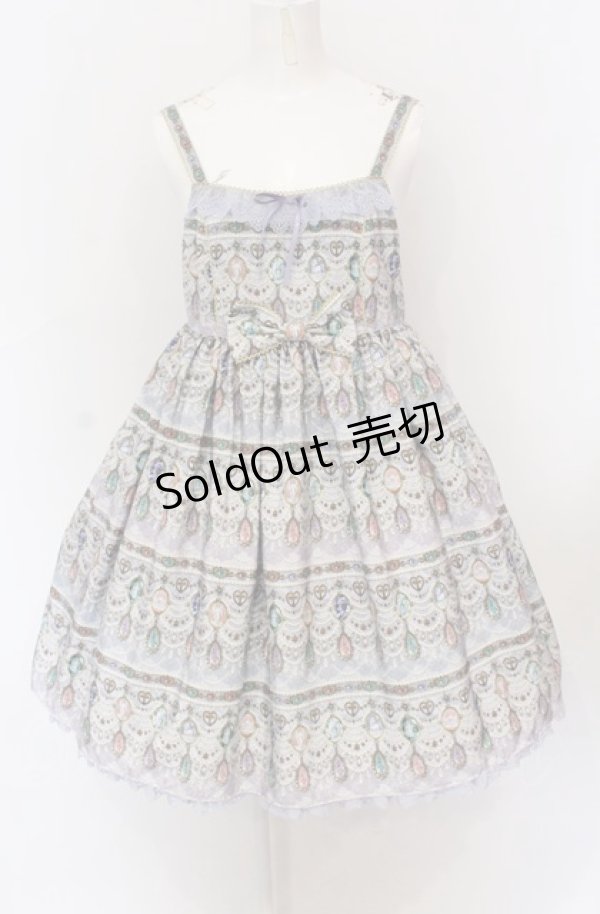 画像1: Angelic Pretty / Dreamy Jewelハイウエストジャンパースカート  ラベンダー O-25-05-31-1013-AP-OP-IG-OS (1)