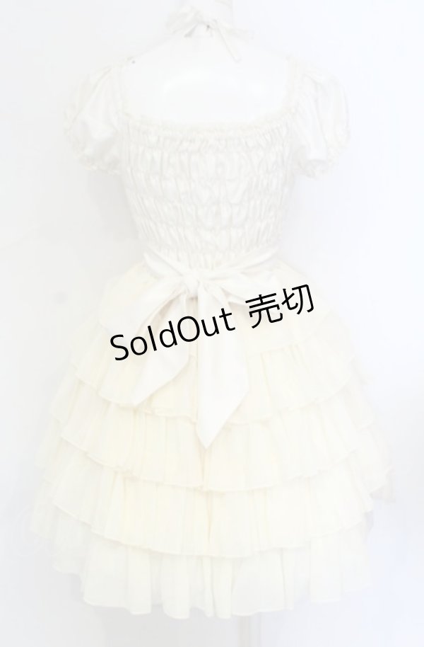 画像3: Pina sweetcollection / シフォンフリルワンピース  生成り O-25-05-31-1014-LO-OP-IG-OS (3)