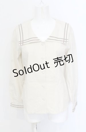 画像: Fi.n.t / セーラーブラウス F ベージュ O-25-05-31-1030-CA-BL-OW-OS