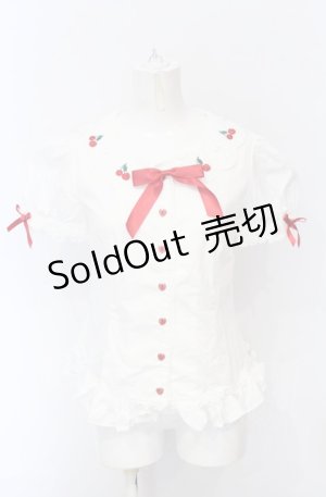画像: Angelic Pretty / Lovely Cherryブラウス  シロ O-25-05-31-1036-AP-BL-OW-OS
