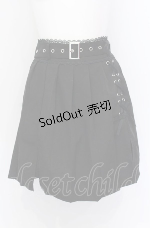 画像1: 【SALE】DearMyLove / レースアップスリットスカパン M クロ O-25-05-31-1039-EL-PA-IG-ZT240 (1)