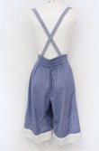 画像2: axes femme POETIQUE / サス付きハーフワイドパンツ M サックス O-25-05-31-1040-AX-PA-OW-ZT303 (2)
