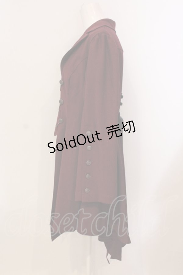 画像3: axes femme POETIQUE / 燕尾デザインロングジャケット M ワイン O-25-05-31-066-AX-JA-OW-OS (3)