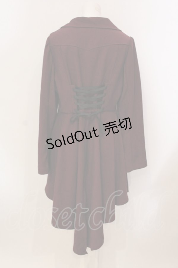 画像4: axes femme POETIQUE / 燕尾デザインロングジャケット M ワイン O-25-05-31-066-AX-JA-OW-OS (4)
