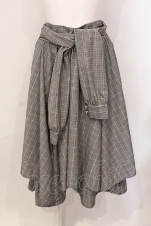 画像: axes femme / シャツ巻き風イレヘムスカート F クロ O-25-05-31-069-AX-SK-OW-OS