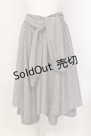 画像: axes femme / シャツ巻き風イレヘムスカート F クロ O-25-05-31-069-AX-SK-OW-OS