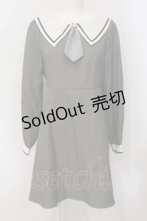 画像: Amavel / セーラー襟ワンピース  グリーン O-25-05-31-073-CA-OP-IG-OS