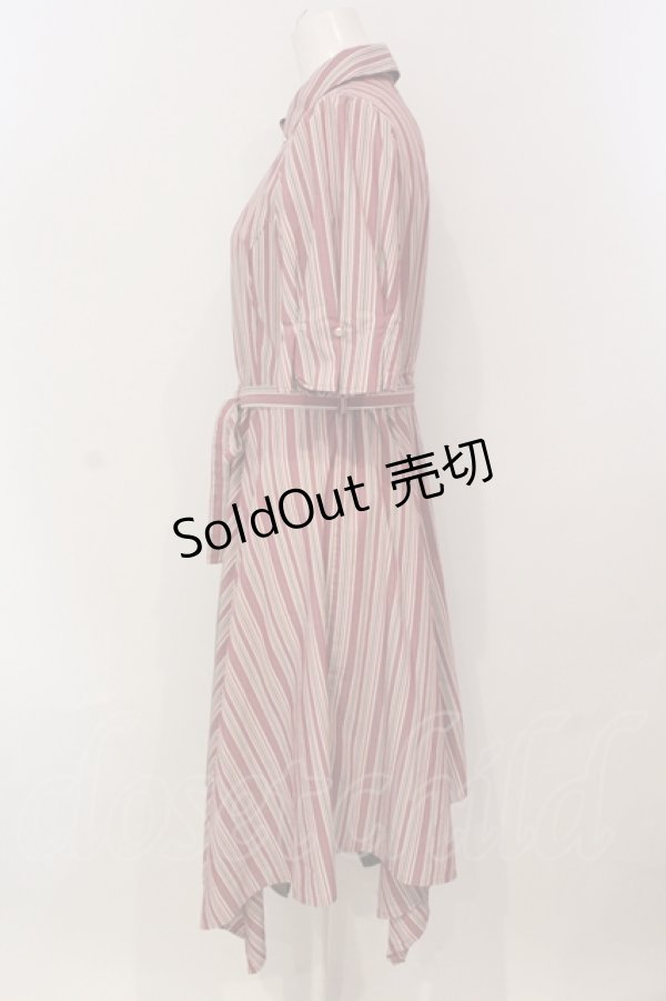 画像2: axes femme / バイカラーイレヘムワンピース M アカ×ベージュ O-25-05-31-075-AX-OP-IG-OS (2)