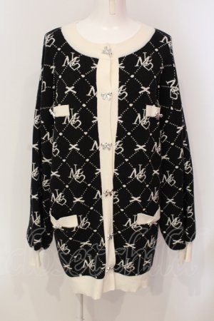 画像: Millor TOKYO / MLモノグラムニットカーディガン M-L クロ O-25-05-31-077-LO-TO-IG-OS