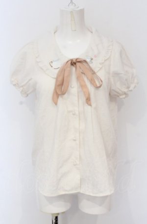 画像: Amavel / ティータイム刺繍ブラウス  キナリ O-25-05-31-2009-CA-BL-OW-OS