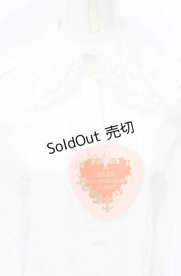 画像2: BABY,THE STARS SHINE BRIGHT / 後ろピンタックブラウス  シロ O-25-05-31-2013-BA-BL-OW-OS (2)