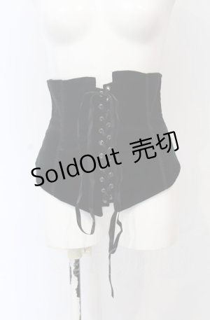 画像: MIHO MATSUDA / 別珍コルセット  ブラック O-25-05-31-2014-GO-TO-OW-OS