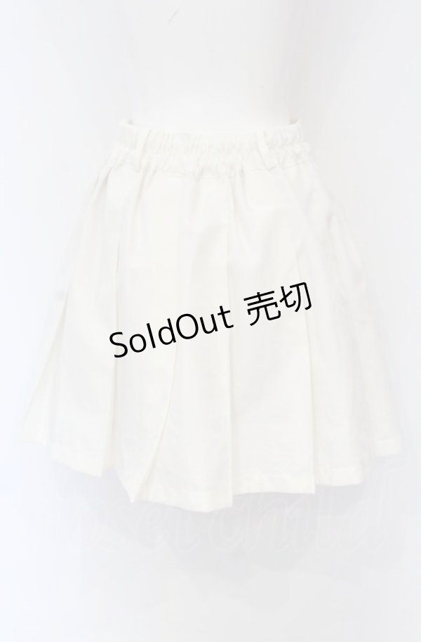 画像2: axes femme /  刺繍入プリーツキュロット F アイボリー O-25-05-31-2020-AX-PA-YM-OS (2)